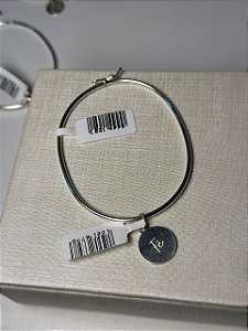 BRACELETE COM PINGENTE MEDALHA FÉ EM PRATA 925