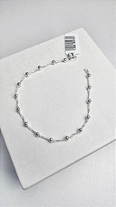 PULSEIRA 5 BOLINHAS EM PRATA 925