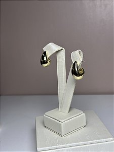 Brinco gota banhado no ouro 18k e Prata