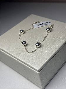 Pulseira prata 925 bola