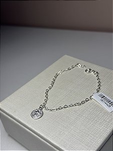 Pulseira prata 925 medalha de São Bento