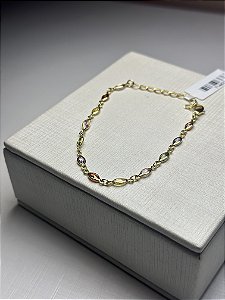Pulseira de pedras banhada a ouro
