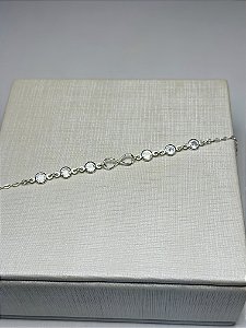 Pulseira símbolo do infinito com pedrinha