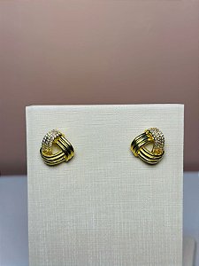 BRINCO TRAÇADO EM BANHADO EM OURO 18K