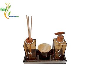 Conjunto para lavabo 250ml Marron