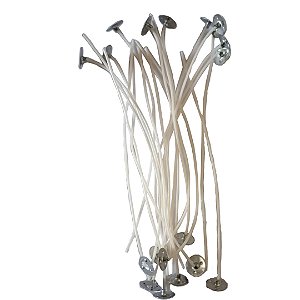 PAVIO PARAFINADO 25CM EMBALAGEM COM 20 PEÇAS