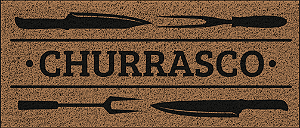 Tapete Capacho Vinilico 70x30cm Churrasco