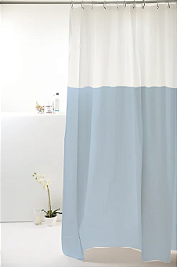 Cortina Box PVC Com Visor 1.98X1.80M Azul Claro