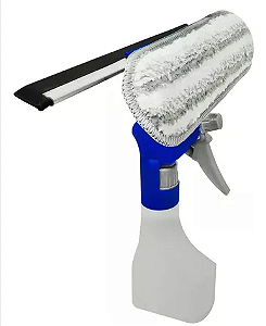 Rodo Limpa Vidro com Esfregão e Spray