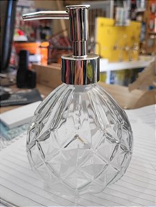 Porta Sabonete Líquido de Vidro Diamante