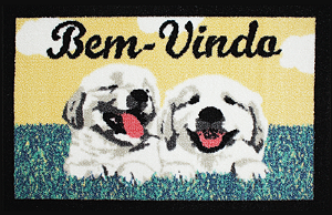 Tapete de Entrada 60x40cm Cachorros