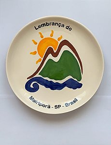 Prato de cerâmica Souvenir - Sol  -  Mairiporã-SP