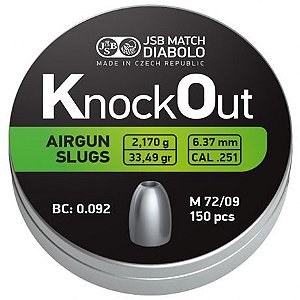 CHUMBINHO KNOCKOUT AIRGUN SLUGS 6.35MM