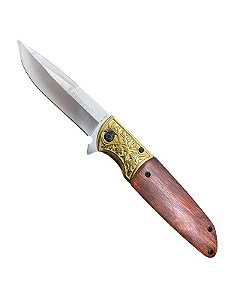 CANIVETE GOLD COM MADEIRA SEMI AUTOMATICO