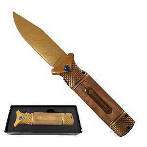 CANIVETE SEMI AUTOMÁTICO GOLD LUXO COM CLIP
