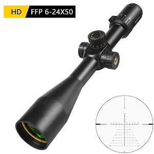 LUNETA WESTHUNTER HD GEN2 6-24X50 SFIR FFP WH044- PRETA TRILHO 22MM