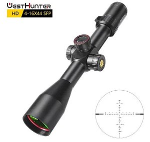LUNETA WESTHUNTER HD 4-16X44 SFP WH021 - PRETO TRILHO 11MM