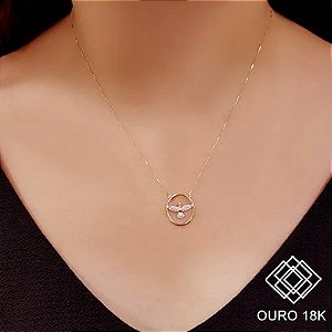 Gargantilha Espírito Santo Ouro 18k Diamantes