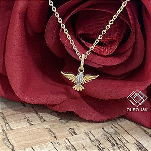 Gargantilha Espírito Santo Ouro 18k Zircônias