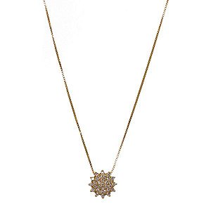 Gargantilha Rainha Ouro 18k Moissanite