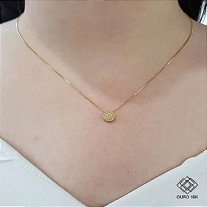 Gargantilha Ouro 18k Zircônias