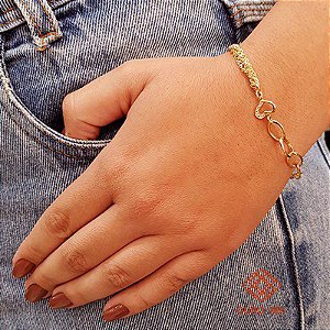 Pulseira Coração Ouro 18k