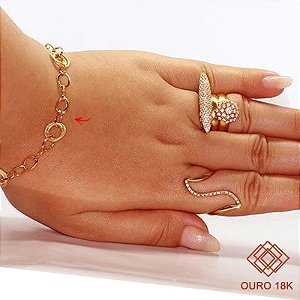 Pulseira Feminina Ouro 18k Elos