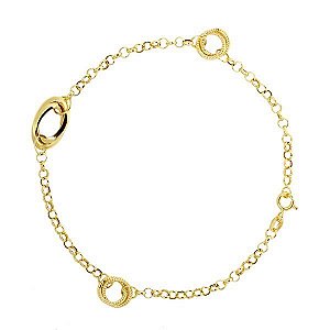 Pulseira Feminina Elos Ouro 18k