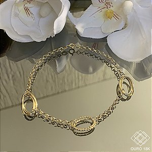 Pulseira Elo Português Ouro 18k