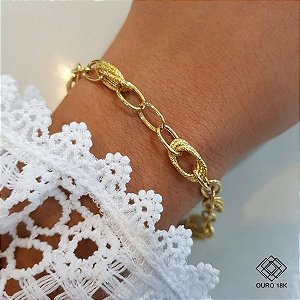 Pulseira Elos em Ouro 18k