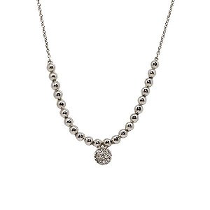 Gargantilha Ponto de Luz Ouro 18k Branco Diamantes
