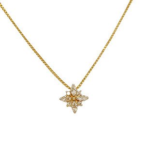 Gargantilha Ouro 18k Diamantes