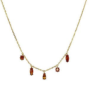 Gargantilha Ouro 18k Citrino