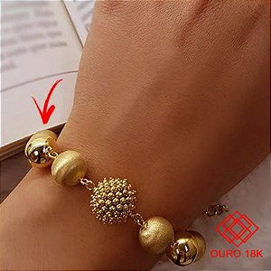 Pulseira Esferas Ouro 18k