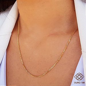 Cordão Espiga Feminino Ouro 18k - 50cm