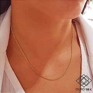 Cordão Singapura Feminino Ouro 18k - 45cm