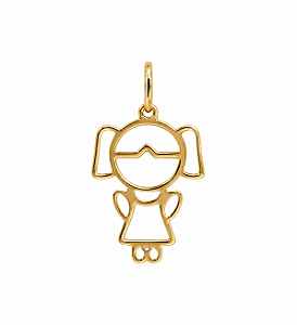 Pingente Menina Ouro 18k