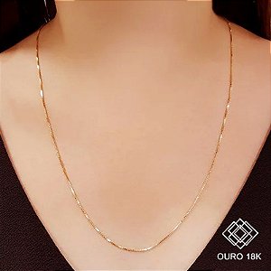Cordão Veneziano Ouro 18k - 60cm
