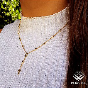 Gargantilha Terço Ouro 18k