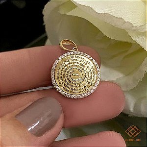 Pingente Pai Nosso Ouro 18k Pequeno