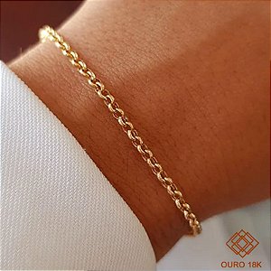 Pulseira Elo Português Ouro 18k