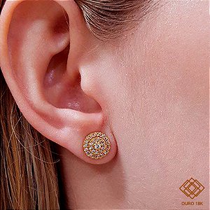 Brinco Chuveiro Ouro 18k Diamantes