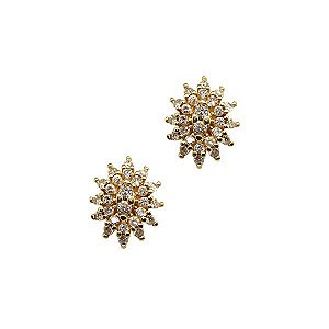 Brinco Chuveiro Ouro 18k Diamantes