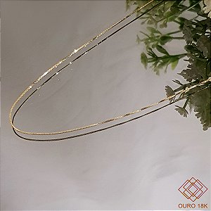Cordão Veneziano Ouro 18k -40cm