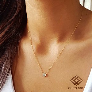 Kit Cordão Singapura Ouro 18k + Pingente Chuveiro Ouro 18k 45CM