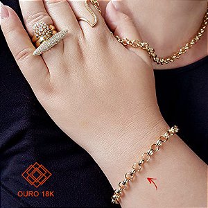 Pulseira Elo Português Ouro 18k