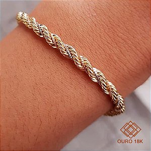 Pulseira Cabo de Aço 3 cores Ouro 18k