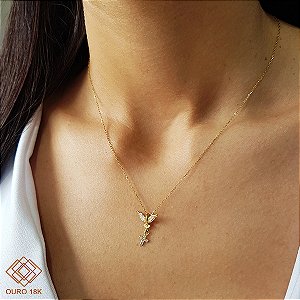 Kit Cordão Ouro 18k + Pingente Espírito Santo Ouro 18k