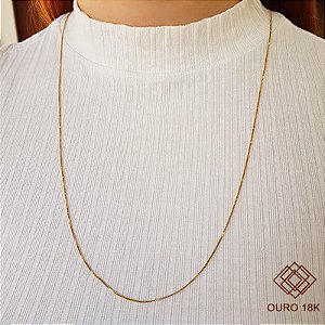 Cordão Veneziano Ouro 18k - 70cm
