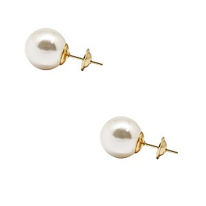 Brinco Pérolas Sintéticas Ouro 18k